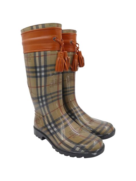 orange burberry rain boots|Burberry rain boots lowest price.